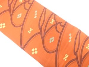 流水に絣模様織り出し　袋帯